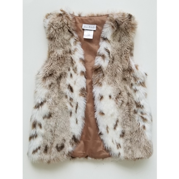 Vintage Jackets & Blazers - Vintage Jona Michelle Faux Fur Vest (XXS)